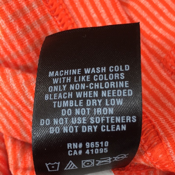 Under Armour Orange Striped Fitted Infrared Base Layer Top Mens Large Cold Gear - Picture 14 of 15